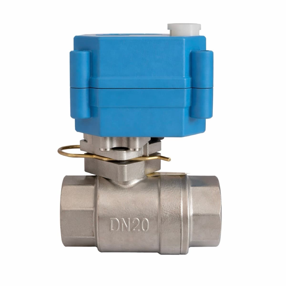 Valve motorisée de coupure bleue